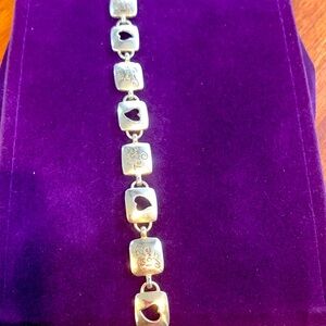 Sterling silver love heart bracelet
